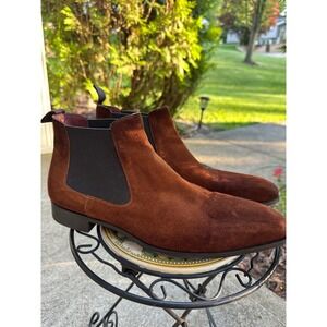 Magnanni Brown Boots Suede Leather Ankle Dress Boots Brown‎ Size 8M